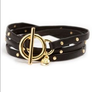 Gorjana Leather Wrap Studded Bracelet